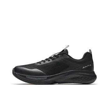 CHAOJIANTA Cushioned Slip Resistant Abrasion Resistant Low Top Training Shoes Men's Basic Black