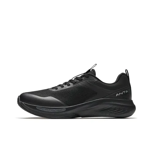 CHAOJIANTA Cushioned Slip Resistant Abrasion Resistant Low Top Training Shoes Men's Basic Black