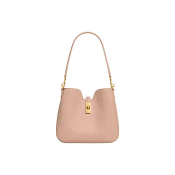 CELINE Smooth Calf Leather Shoulder Bag Small Size Women's Peach Pink