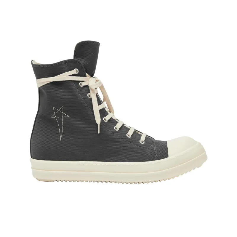 Rick Owens DRKSHDW High Top Canvas Shoes Men's Black-1