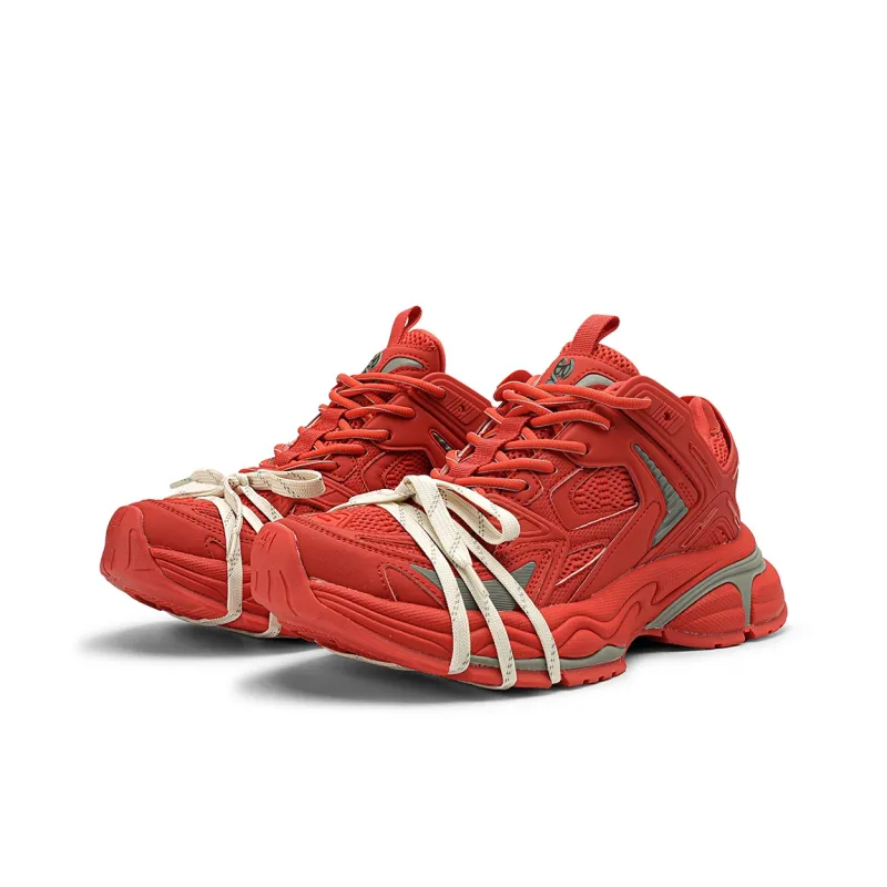 K WANG Height Increasing Wear Resistant Slip Resistant Low Top Chunky Sneakers Unisex-22