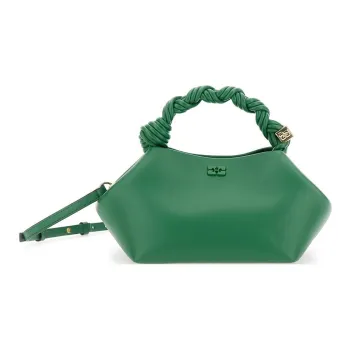 GANNI Recycled Leather One Shoulder Handbags Women's Green
