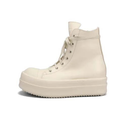 RICK OWENS/RO High Top Skateboard Shoes Men's White