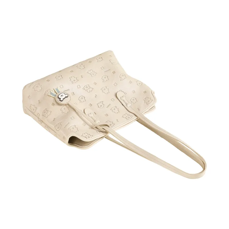 TOUTOU Maltese Collaboration Synthetic Leather Shoulder Bag Regular Women's Cream White-3