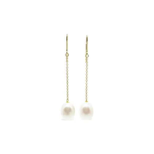 TIFFANY & CO. 2010s Pre owned 18kt Yellow Gold Pearl Drop Earrings