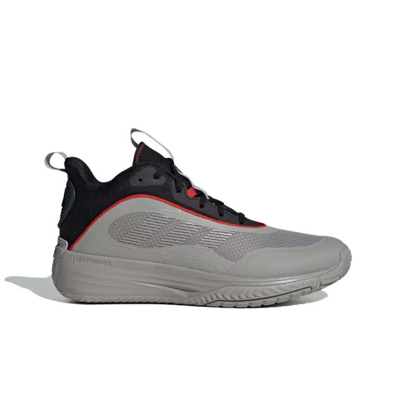 Adidas OWN THE GAME 3 Anti-Slip Wear-Resistant Mid-Top Basketball Shoes Men's Gray Black-1