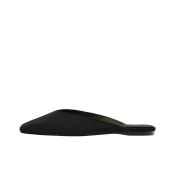 ZARA Abrasion-Resistant Wrap-toe Slippers Women's Black