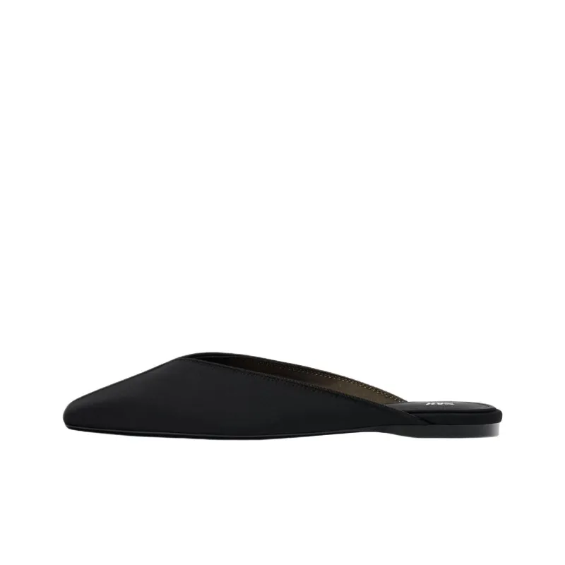ZARA Abrasion-Resistant Wrap-toe Slippers Women's Black-0
