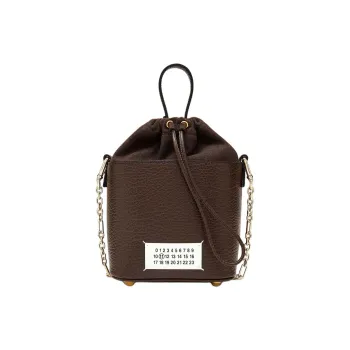 Maison Margiela 5AC Cow Leather Bucket Bags One Shoulder Handbags Women's Brown