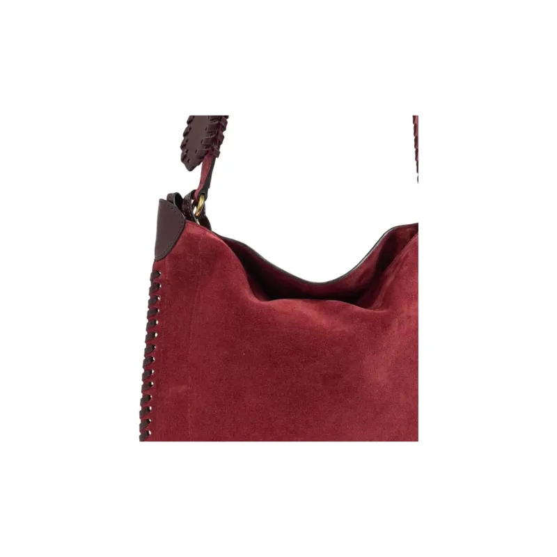 ISABEL MARANT Oskan Whipstitch Trim Shoulder Bag-3