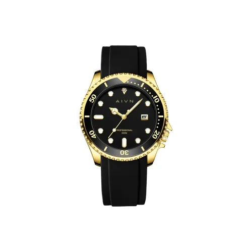 AIVN OUBONA Collaboration Yacht Collection Mechanical Movement Silicone Strap Watch Men's Watches Black Dial