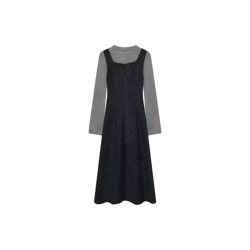 Nooidea Official Long Sleeved Dress Women's Black-1