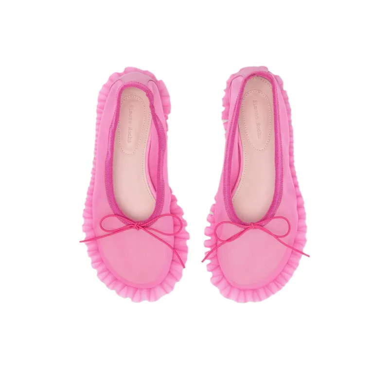 SIMONE ROCHA Frilled Mesh Ballet Flats Women's-2