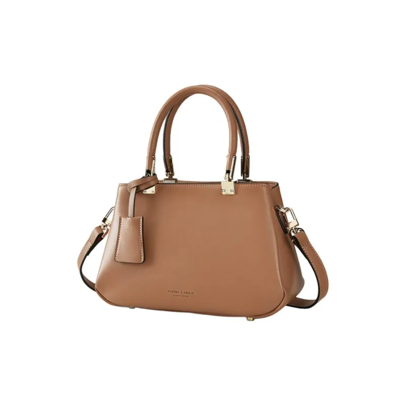PIERRE CARDIN Cow Leather One Shoulder Handbag Regular Women's Brown/Ecru-1