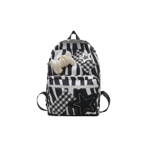 S.REPHEN Nylon Backpack Unisex Black/Brown