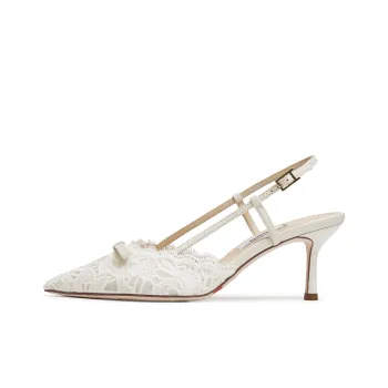 Staccato Burano Lace Island Slim Heel High Heels 6.5cm Women's