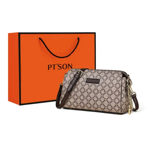 PT'SON PVC Crossbody Bag Shoulder Bag Pillow Bag Regular Women's Coffee