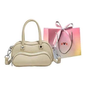 Yalu PU Crossbody One Shoulder Handbags Regular Women's Champagne Gold/Cherry Blossom Pink/Dianthus/Cream White/Black