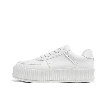 Dafu Leaps Forward Breathable Height Increasing Slip Resistant Low Top Skateboard Shoes Women's White