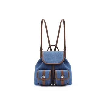 MUVA Denim Backpack Women's Denim Blue/Canvas Brown
