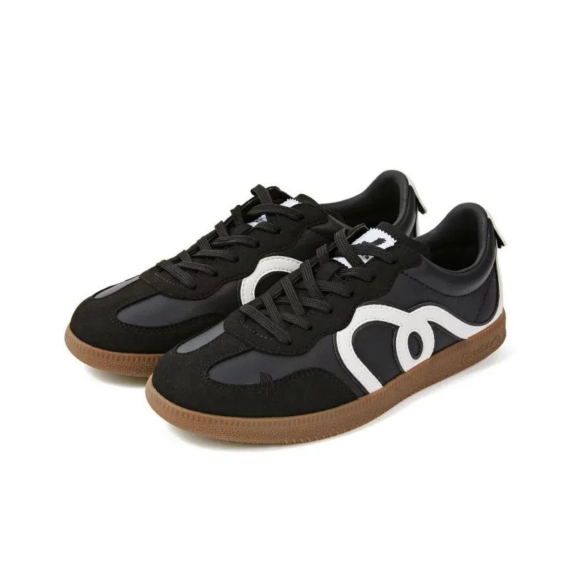 MOOD LIKE ME Low Top Cat Step German Army Trainers Skateboard Shoes Unisex Wooden Black-1