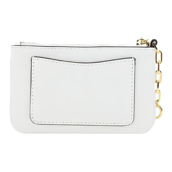 MICHAEL KORS PARKER Leather Card Holder Wallet Small Size Women's White-4