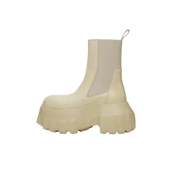 RICK OWENS/RO Short Chelsea Boots Women's Beige