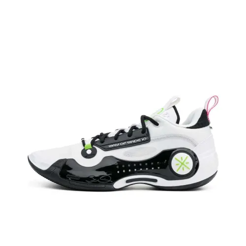 LiNing Wade's Way 10 Low Wear Resistant Slip Resistant Support Low Top Basketball Shoes Men's White Black