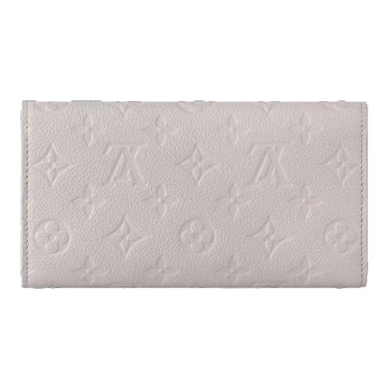 LOUIS VUITTON Sarah Cow Leather Wallet Women's Heather Gray-2