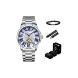 8035 Business White, Steel Band[Trendy Box+Genuine Leather Strap+Bracelet]