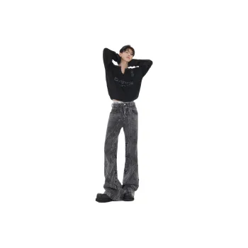 CREAZIONI LA FANTASIA E MOBILE Jeans Unisex Black Gray Color