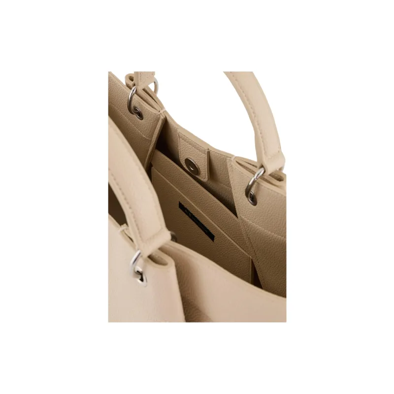 AMANI Polyurethane Tote Bag, Shopping Bag, Shoulder Bag, Crossbody Bag, Handbag Tubas Women's Light Apricot-4