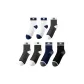 White *2+Dark Gray *2+Black Gray+Navy Blue+Black