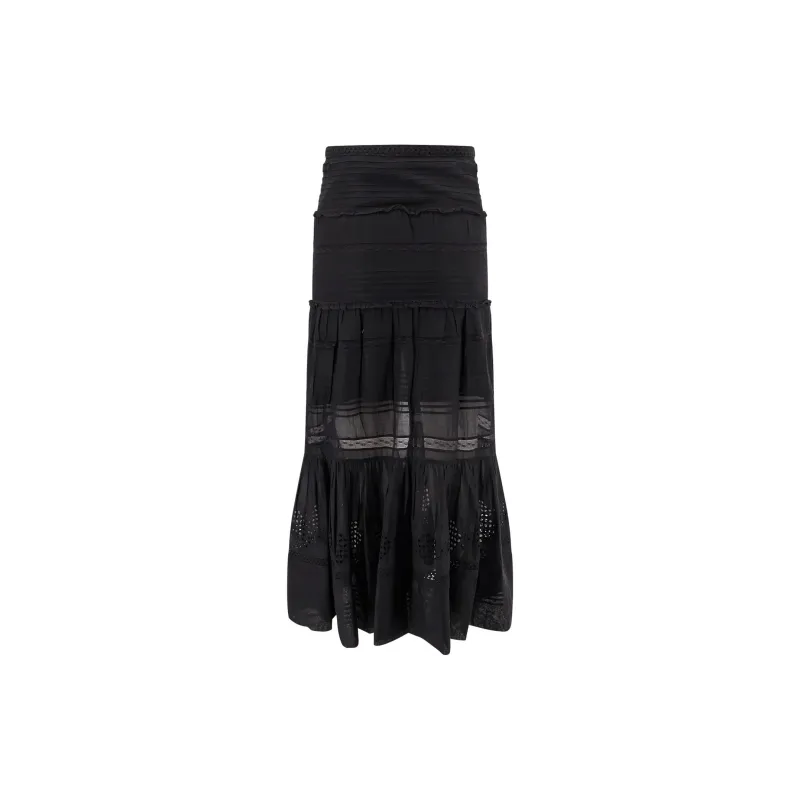 ISABEL MARANT ETOILE Dusta Broderie Anglaise Maxi Skirt-1