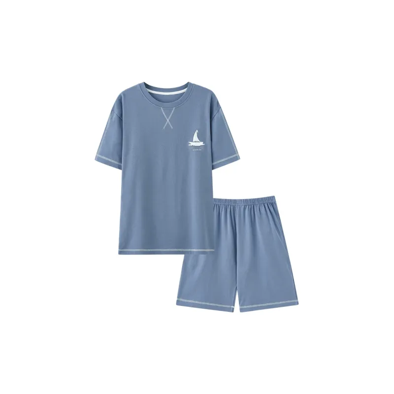 MADALLO Pajama Set Men's Peacock Blue-0