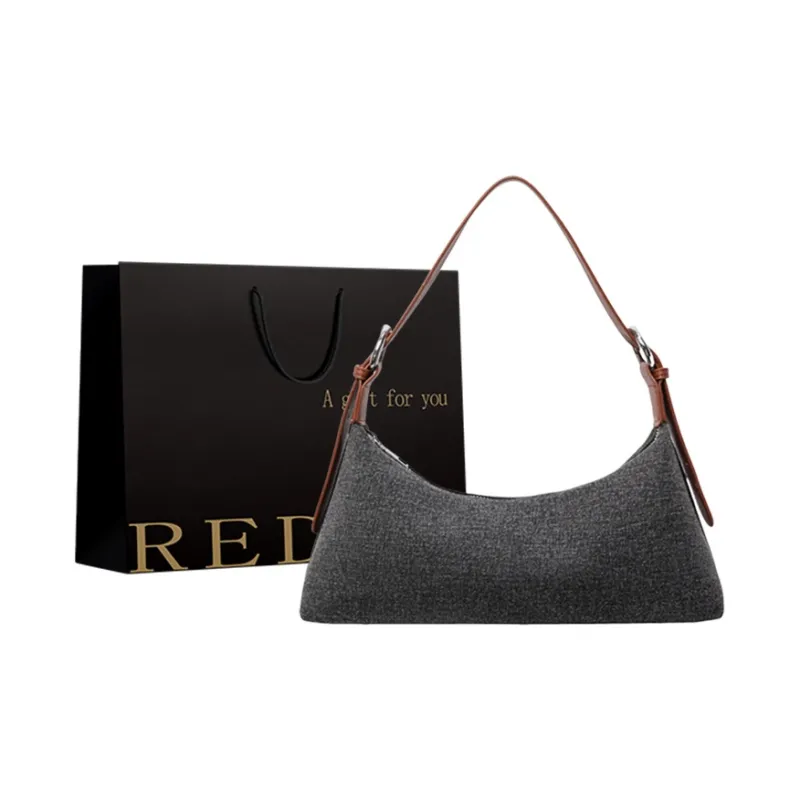 REDOO Denim Shoulder Bag Women's Light Blue/Dark Blue/Dark Tea-8