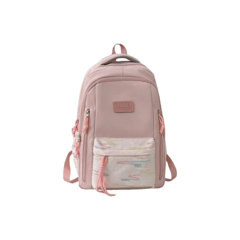 URBAN FOREST Nylon Backpack Regular Unisex White/Black/Pink/Burgundy/Blue-3
