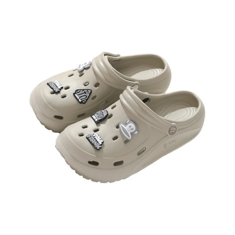 PAUL FRANK Comfortable Slip Resistant And Abrasion Resistant Slippers Unisex Couple's Gray-21