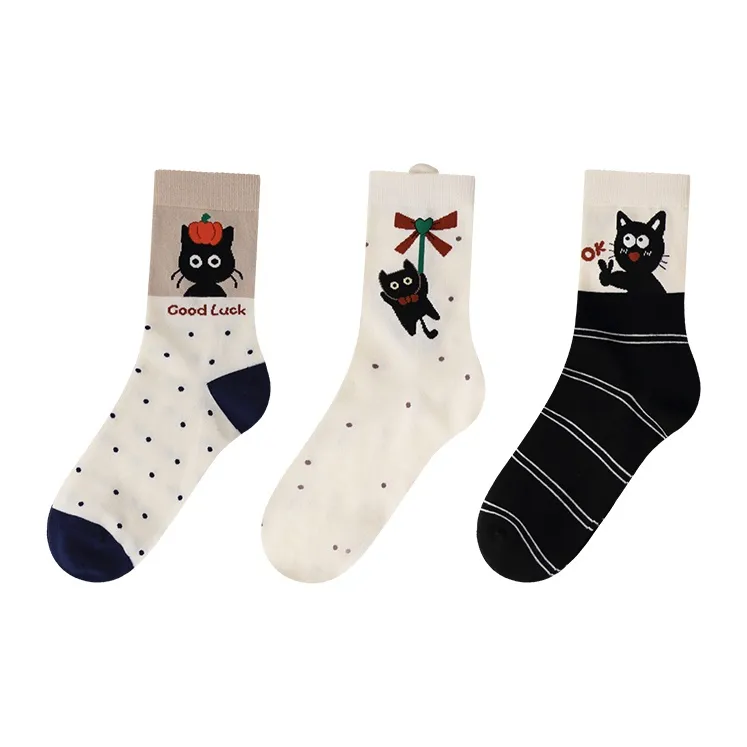 MIIOW Mid Calf Socks Women's 3 Pack-21