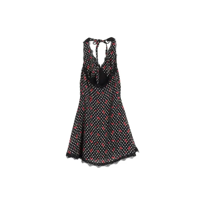 Zukizuki Slip Dresses Women's Black-1