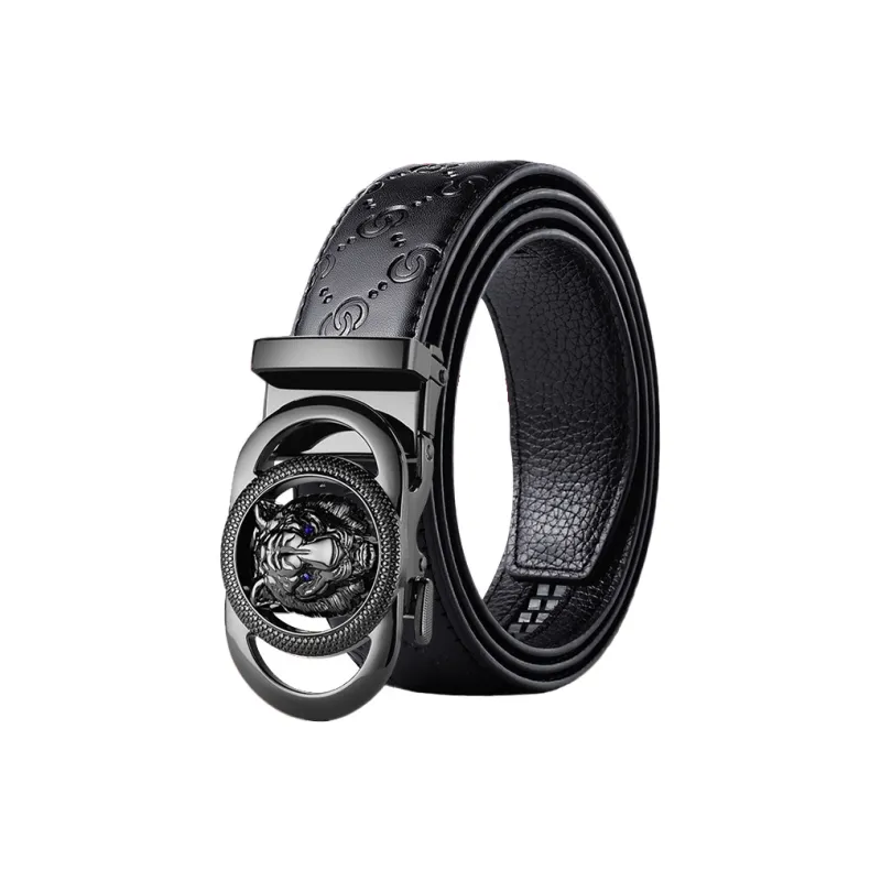 YUZHAOLIN Cow Split Leather Leather Belts Men's Width 3.5CM-3