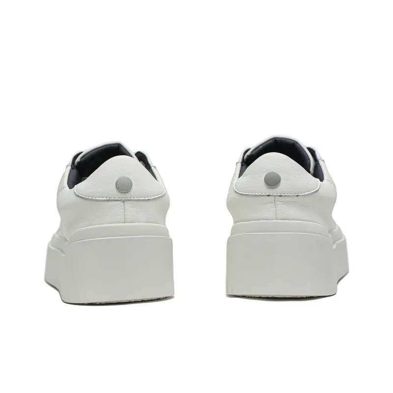 ESTEE GEEA Coverage Anti-Slip And Wear-Resistant Lightweight Height Increasing Low-Top Skateboard Shoes Unisex White-3