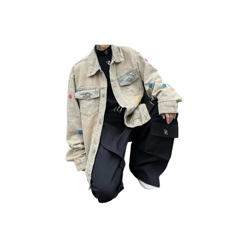 FA2LO Denim Jacket Unisex Yellow Mud-4