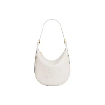 CELINE Triomphe Calfskin Crossbody Bag, Shoulder Bag Small Size Women's Beige