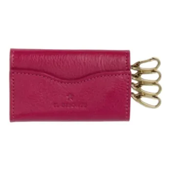 Il Bisonte Cow Leather Key Pouch Women's Cherry