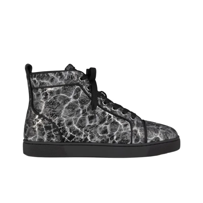 CL LUBOTING Louis High Top Skateboard Shoes Men's Gray-1