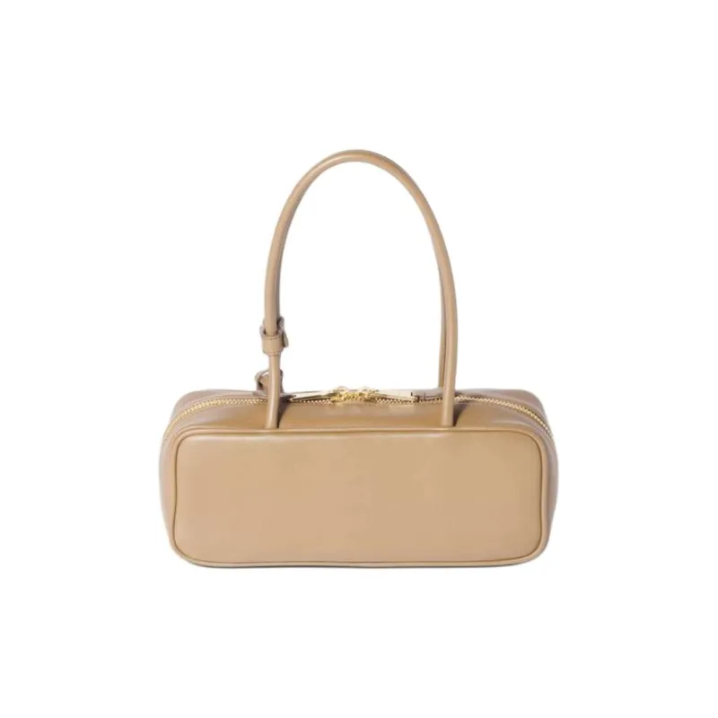 MIU MIU Beau Calfskin Shoulder Bag Women's Sand-3