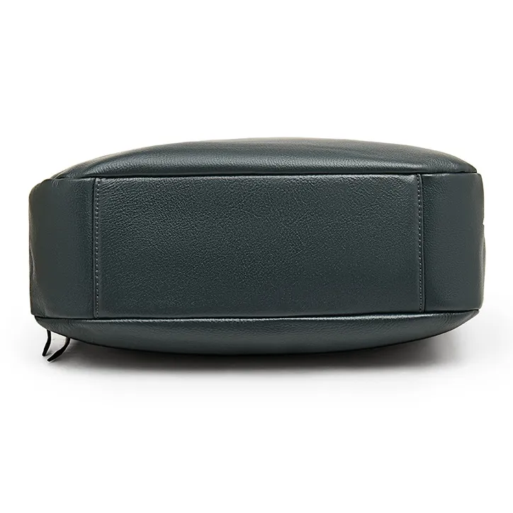 Old Man's Head Synthetic Leather Shoulder Bag Regular Women's Black/Gray Blue/Elephant Gray-5