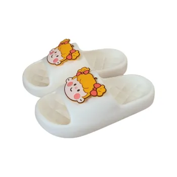 Thin Strips Slippers Unisex, Cream White