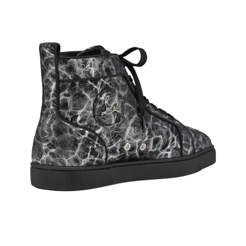 CL LUBOTING Louis High Top Skateboard Shoes Men's Gray-3